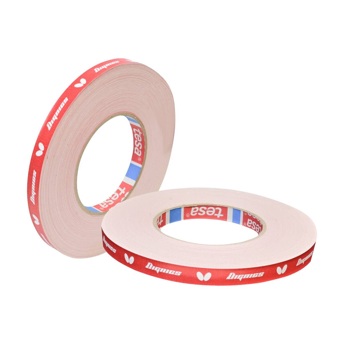 Butterfly Side Tape Dignics 12mm: Vertical & Flat Shot of Full Rolls